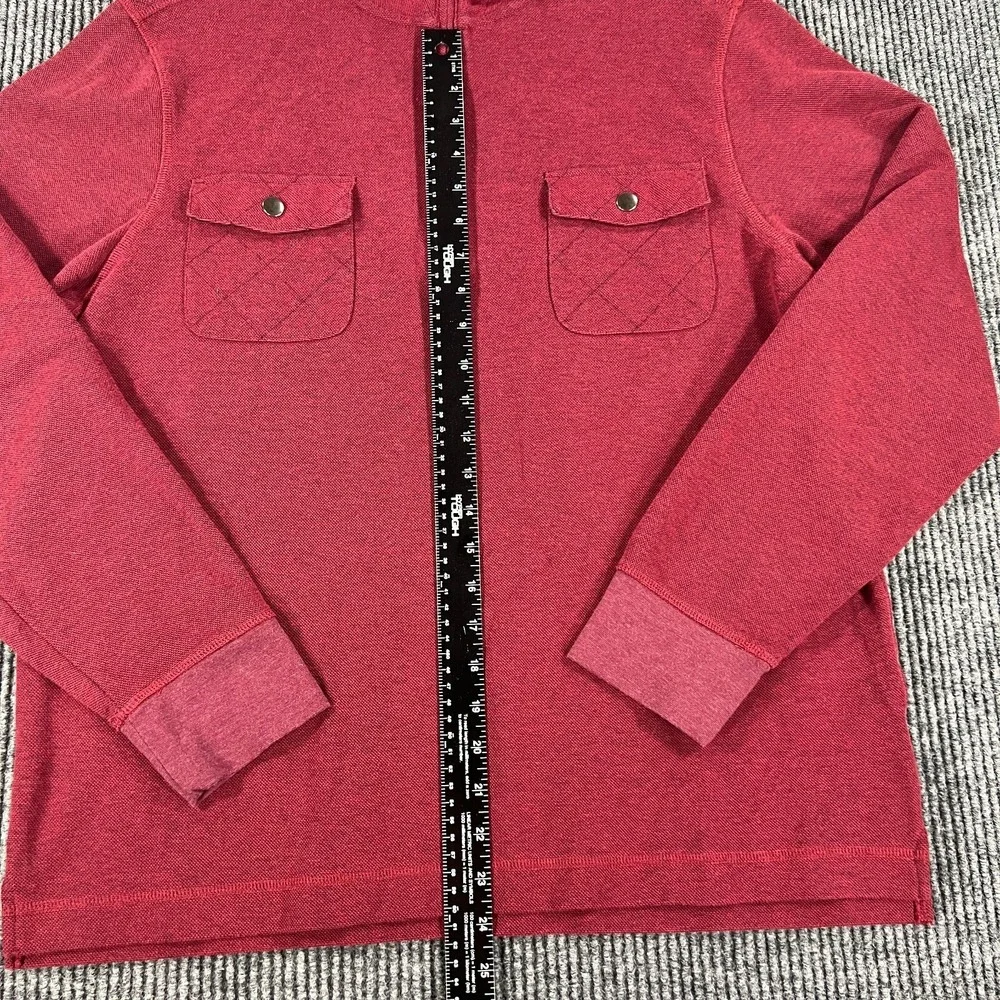 Banana Republic Sweater Mens Large Red Long Sleeve 1/4 Zip Pullover Shirt